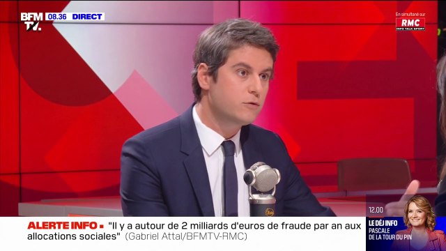 Fraude sociale: d'après Gabriel Attal, le montant des redressements a augmenté de 35% ces 5 dernières années