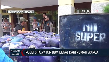 Polisi Sita 3,7 Ton BBM Ilegal Dari Rumah Warga