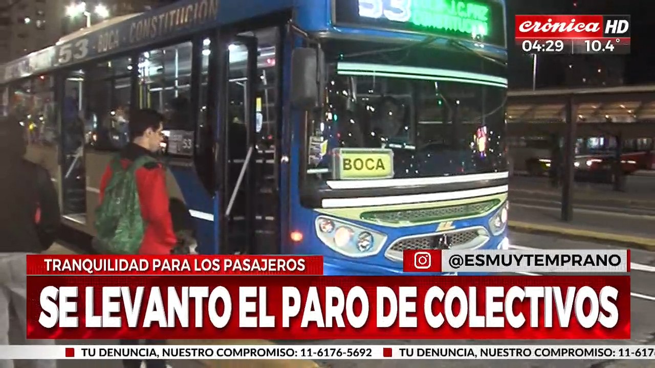 Se levantó el paro de colectivos