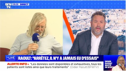 "Je n'ai pas l'habitude de me laisser faire" : Didier Raoult menace de mettre brutalement fin à son interview sur BFMTV
