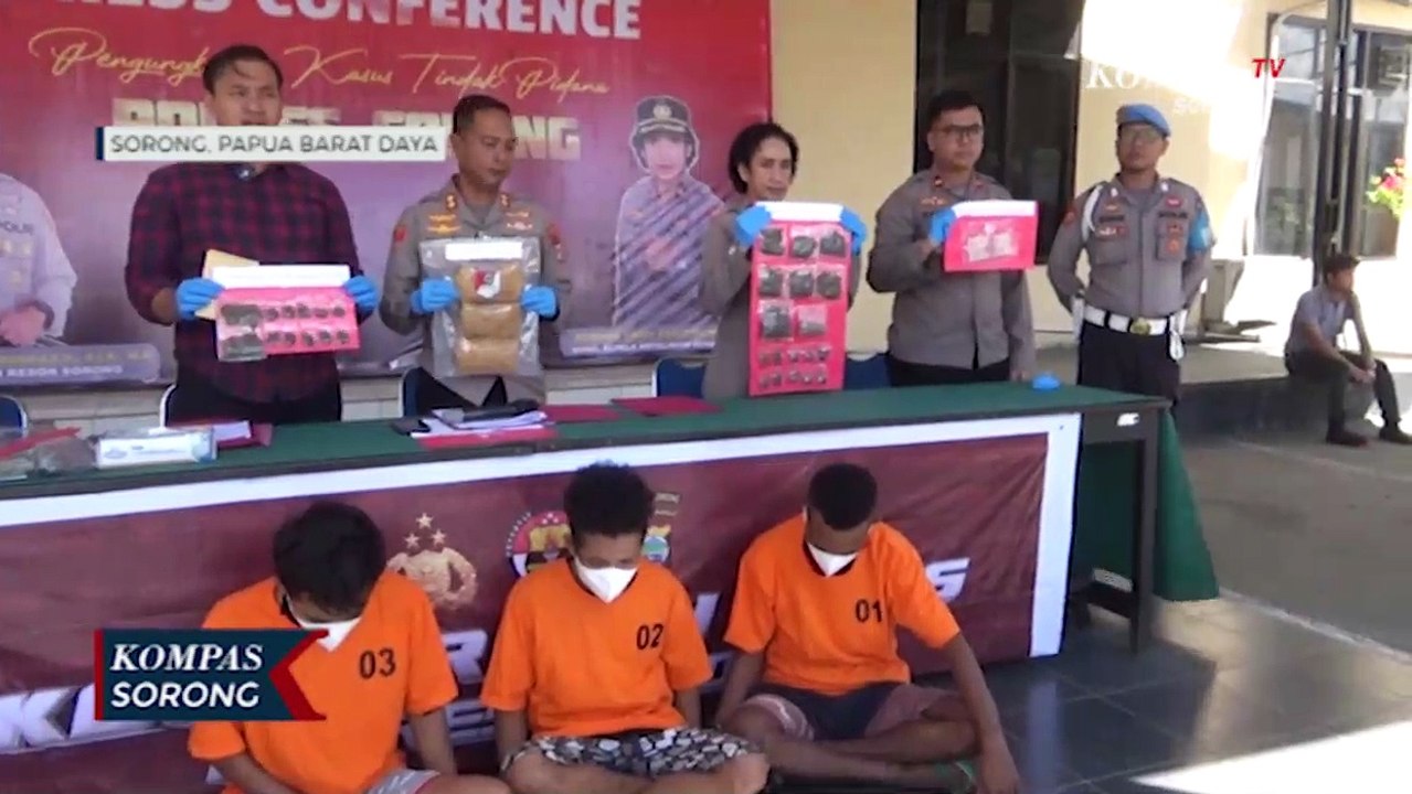 Polres Sorong Tangkap Tiga Pelaku Pengedar Narkoba