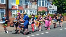 Newhaven's Earthquake Drummers at Eastbourne Carnival