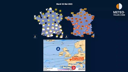 prévisions météo-villes du mardi 30 mai 2023
