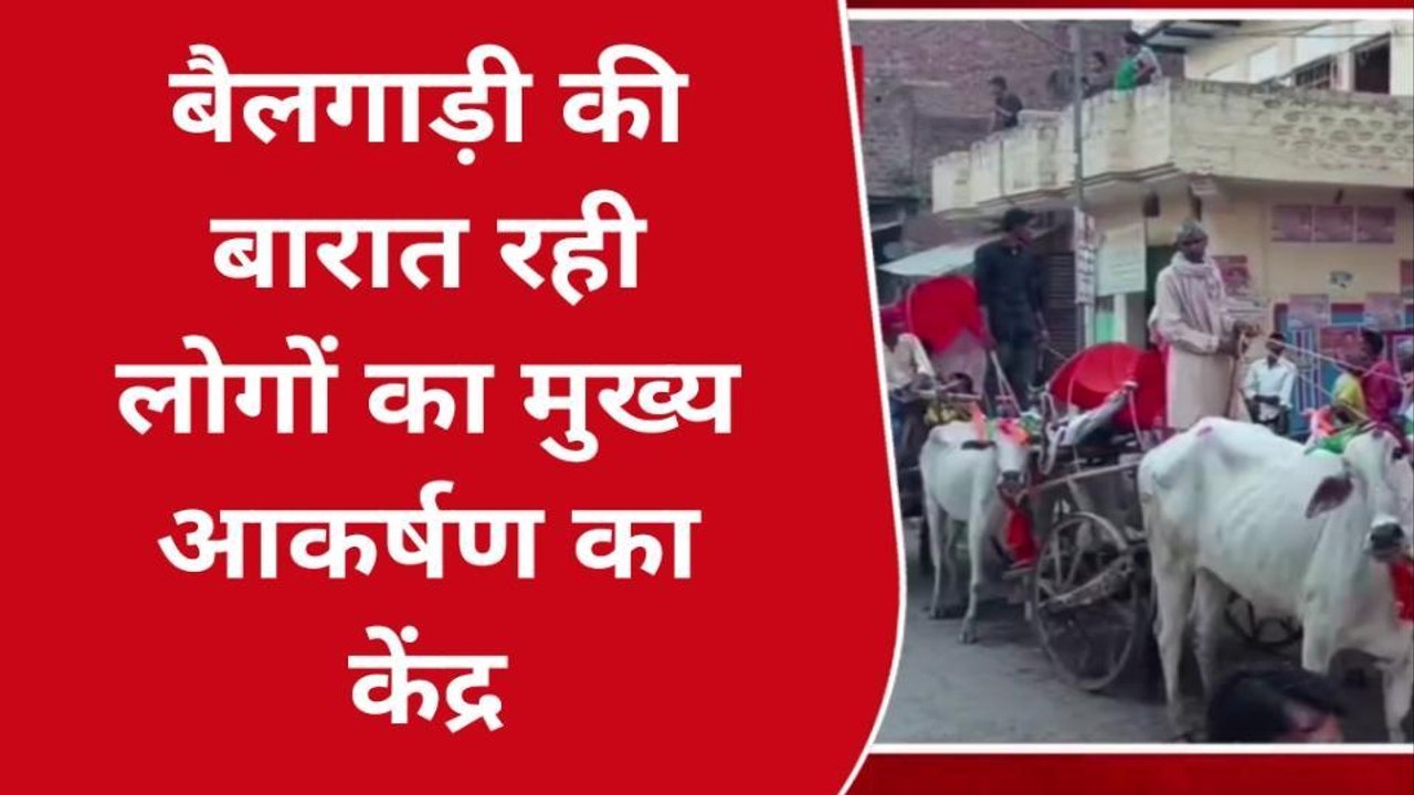 बैलगाड़ी से निकली बारात,दूल्हे ने लोगों को दिया संदेश
