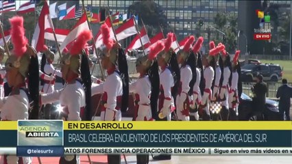 Líderes de América del Sur arriban a la sede de la Cancillería de Brasil