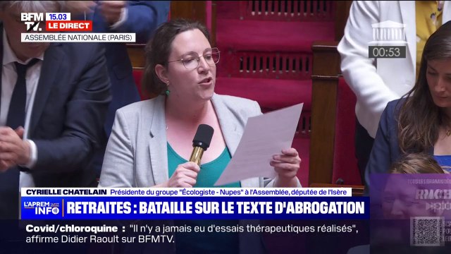 Cyrielle Chatelain (Écologistes-Nupes) à Élisabeth Borne: Jusqu'où êtes-vous prête à aller dans le dévoiement de nos institutions pour ne pas perdre la face?