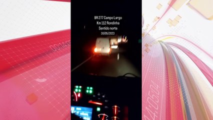 Carro apresenta falha, para no meio da pista e é atingido por caminhão