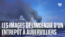 Les images de l’incendie de l’entrepôt Valège à Aubervilliers