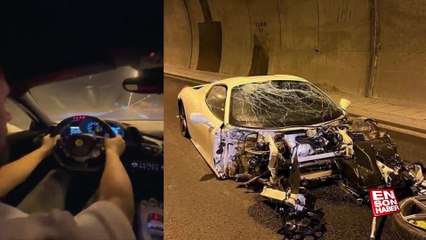 Ünlü modifiyeci Ünal Turan, Ferrari ile kaza yaptı
