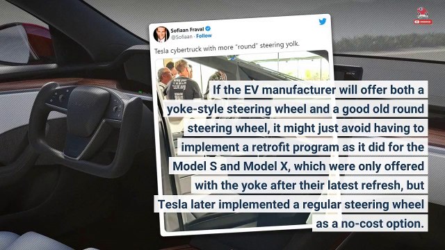 Tesla Cybertruck Round Steering Wheel Possibly In The Works, As Shown In Official Video