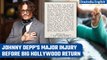 Johnny Depp suffers ankle injury, canceles his band concert, Shares an apology note | Oneindia News