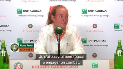 Roland-Garros - Ferro : "Un pas de plus dans la route pour ma reconstruction"
