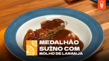 Medalhão suíno com molho de laranja