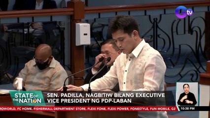 Sen. Padilla, nagbitiw bilang executive vice president ng PDP-LABAN | SONA