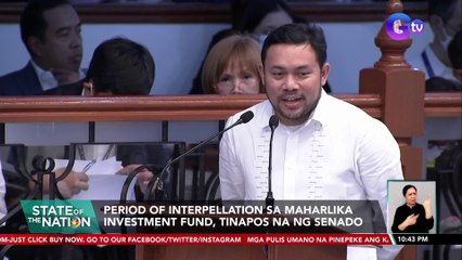 Period of interpellation sa Maharlika Investment Fund, tinapos na ng Senado | SONA