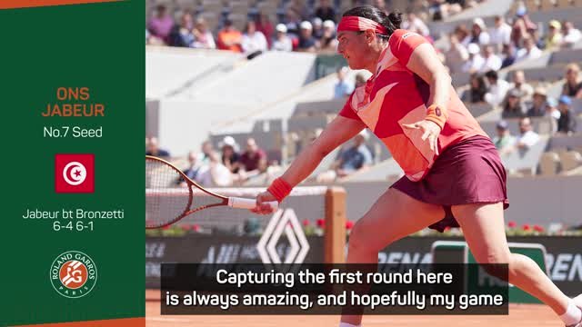Jabeur has more to give after opening round win at Roland-Garros