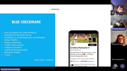 Verificación de twitter en los perfiles video