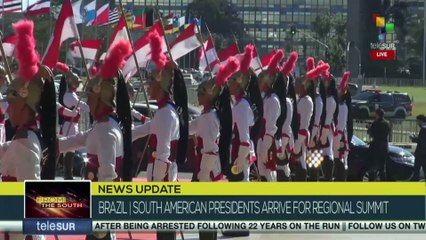 South American presidents arrive in Brazil for meeting