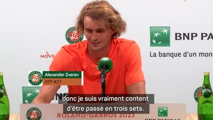 Roland-Garros - Zverev : "D'habitude, au premier tour, c'est cinq sets"