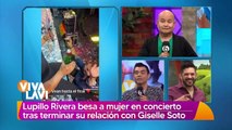 Lupillo Rivera besa a fan durante concierto