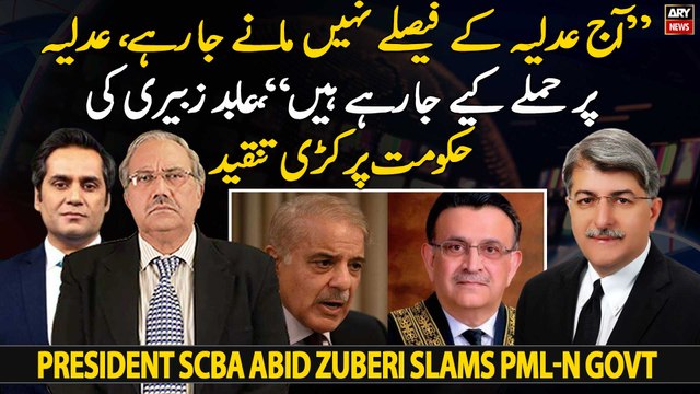 Judiciary is being attacked, Abid Zuberi strongly criticizes PML-N government
