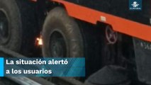 Por objeto metálico en las vías, metro de la Línea 3 saca chispas