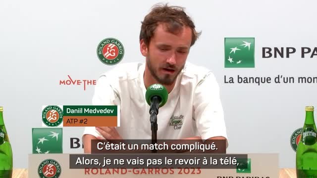 Roland-Garros - Medvedev : J'espère vraiment qu'il va continuer à jouer comme ça...