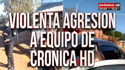 Violenta agresión al equipo de Crónica HD mientras hacía una nota