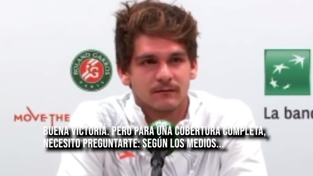 La pregunta sobre supuestos malos tratos a su mujer que desquició al héroe del día en Roland Garros