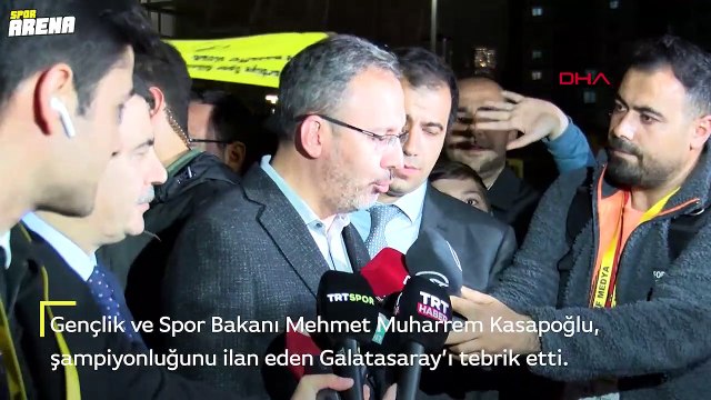Bakan Kasapoğlu: Galatasaray camiasını gönülden tebrik ediyorum