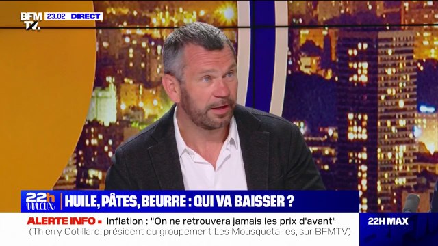 Prix de l'alimentaire: On aura cassé le pic d'inflation en septembre , estime Thierry Cotillard, président du groupement “Les Mousquetaires”