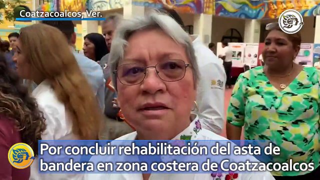 Por concluir rehabilitación del asta de bandera en zona costera de Coatzacoalcos