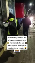 Padre de 80 años se levanta todas las madrugadas para embarcar a su hija y no le pase nada: "Vale millones"