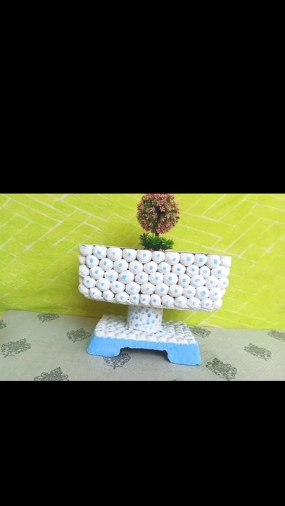 Making plant pots from recycled materials - diy concrete flower pots - Cement Craft ideas