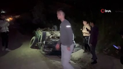 Duble yolda kaza: Takla atan otomobilin sürücüsü yaralandı