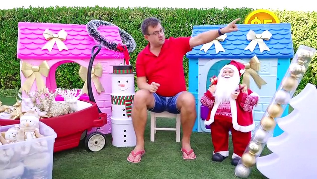 Diana and Roma Help their Mom to decorate the Christmas tree
