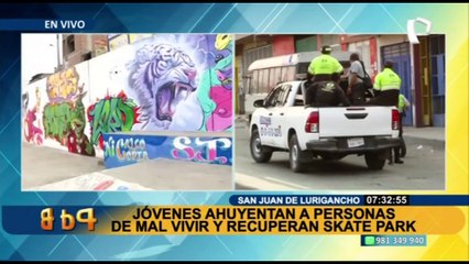 Jóvenes deportistas recuperan skate park invadido por gente de mal vivir en SJL