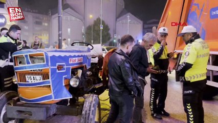 Bursa’da traktöründe alkolle şampiyonluk kutlayan sürücüye ceza