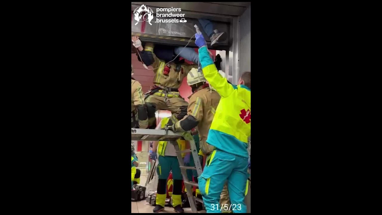 Intervention pompiers porte de Namur