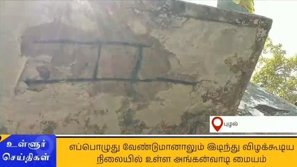 திருவள்ளூர்: பழுதடைந்த அங்கன்வாடி மையம் - சீரமைக்க கோரிக்கை!