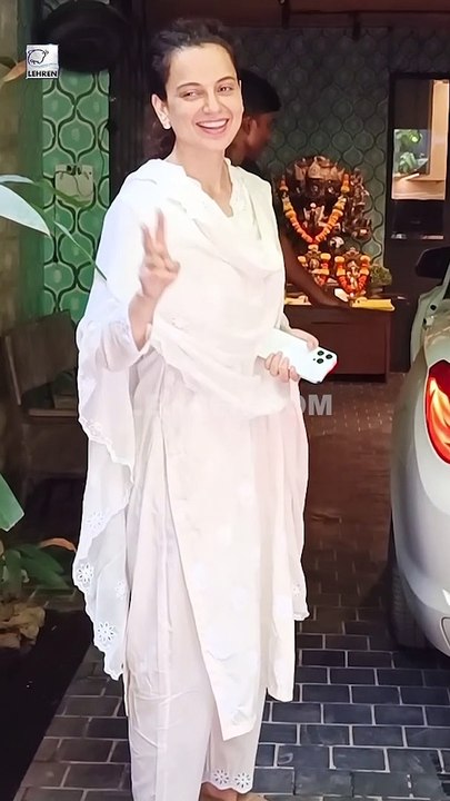 Actress Kangana Ranaut Spotted Visiting Her Bandra Office
