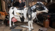 These striking sculptures of cows have appeared on green spaces and high-streets across the UK – to raise awareness about the impact dairy has on the planet