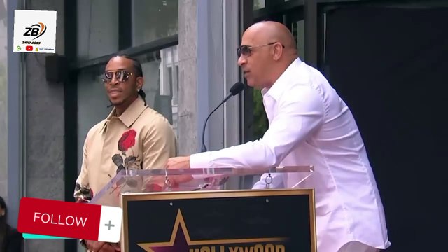 Vin diesel helps ludacris daughter surprise him at Walk of fame ceremony