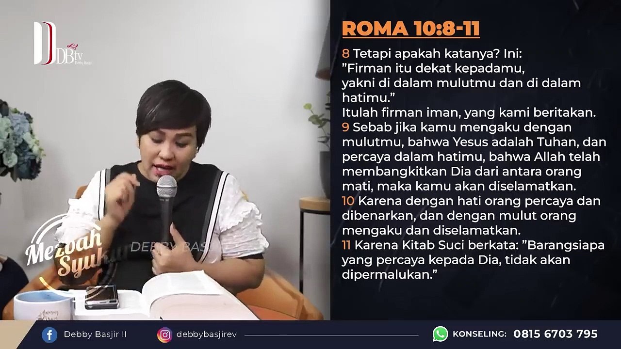 Roma 10 ayat 8 - Debby Basjir #debbybasjir