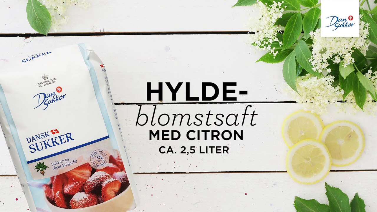 Hyldeblomstsaft med citron - Dansukker