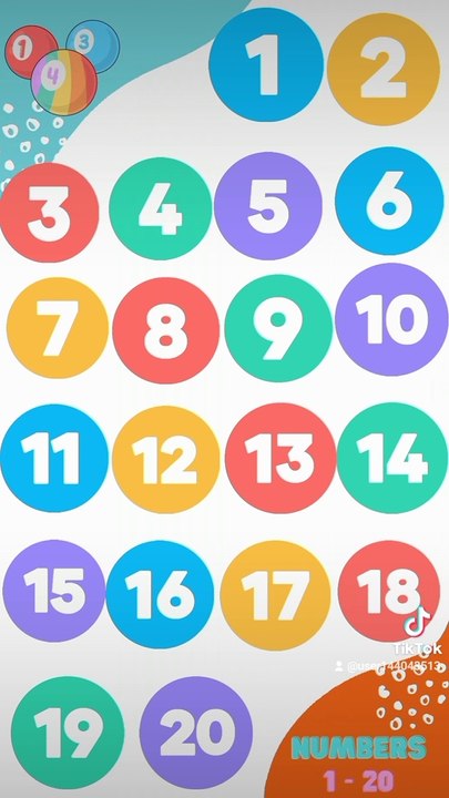 , learn numbers in English for kids , count numbers from 1 to 20 ...