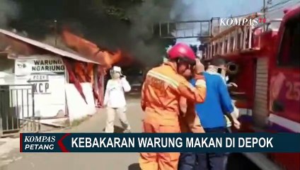 Kebakaran Warung Makan di Depok, Warga Sempat Dengar Beberapa Kali Ledakan!