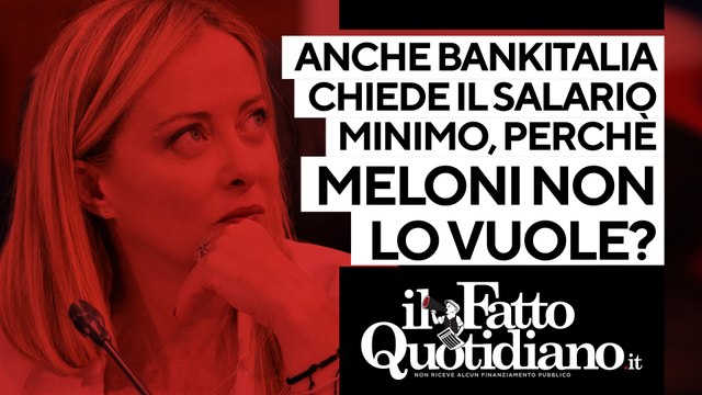 Anche Bankitalia chiede il salario minimo: perché Meloni non lo vuole? Segui la diretta con Peter Gomez