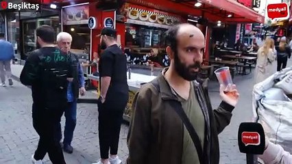 Beşiktaş'ta ilginç sokak röportajı