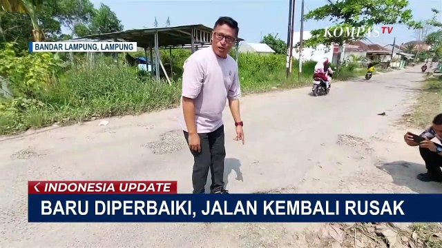 Pemkot Bandar Lampung Bantah Jalan Raflesia yang Baru Diperbaiki Rusak Lagi!